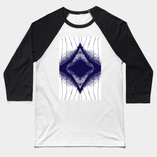 Shibori , Ikat , Blue And White Diamond Baseball T-Shirt